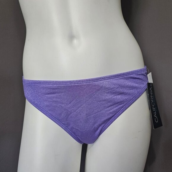 California Waves Metallic Shine Hipster Bikini Bottoms - Picture 2 of 8